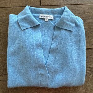 White + Warren cashmere short-sleeve sweater